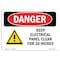 Signmission OSHA Danger Sign, 3.5" Height, 5" Width, Keep Electrical Panel Clear, Landscape, DS-D-35-L-2218 OS-DS-D-35-L-2218 - alternate 1